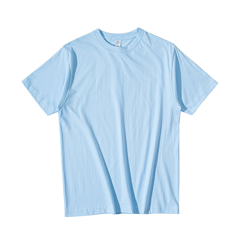 Heavy Weight 250G Thick White round Neck Short Sleeve T-shirt