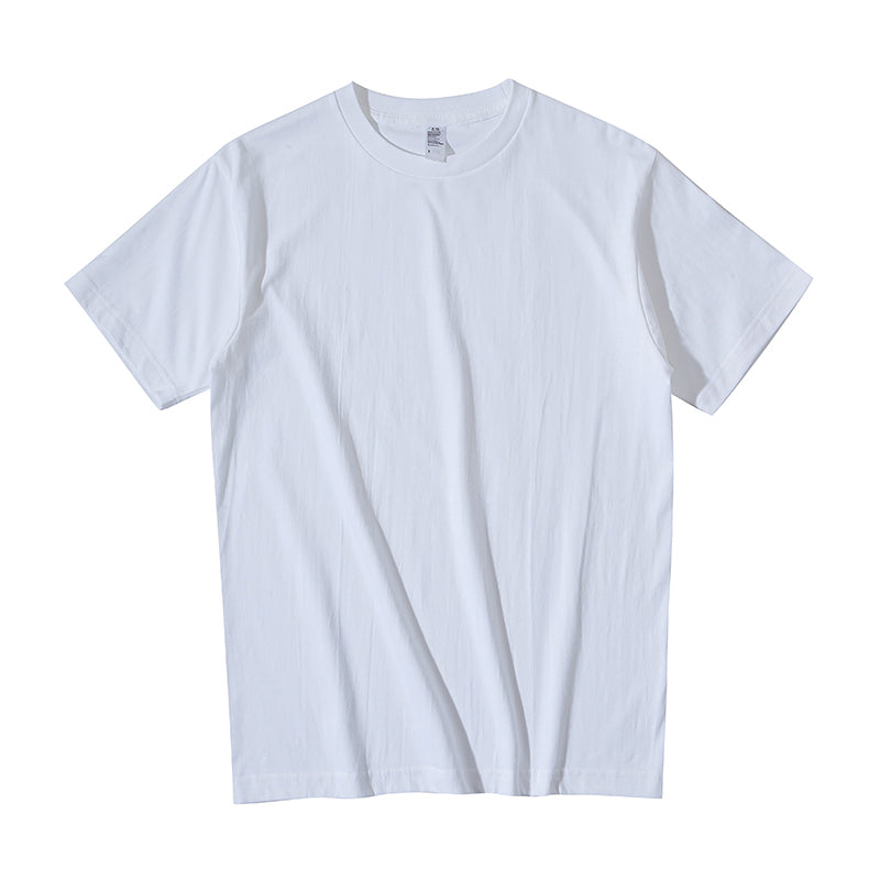 Heavy Weight 250G Thick White round Neck Short Sleeve T-shirt