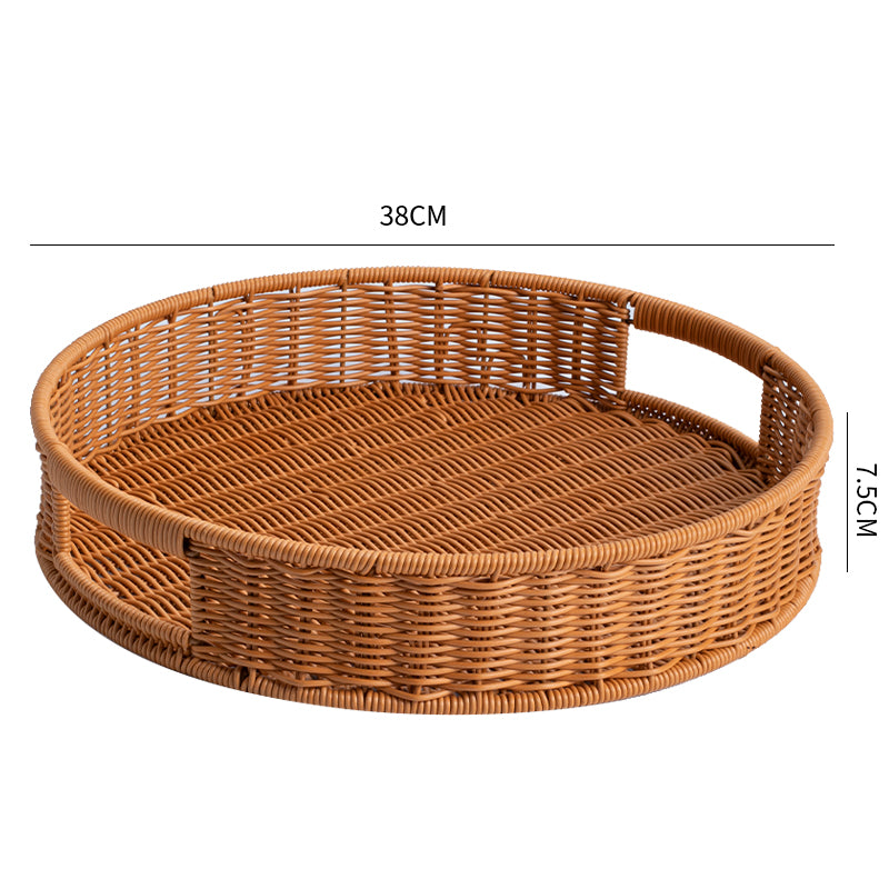 Japanese-Style Imitation Rattan Woven Restaurant Bread Simple Tea Tray