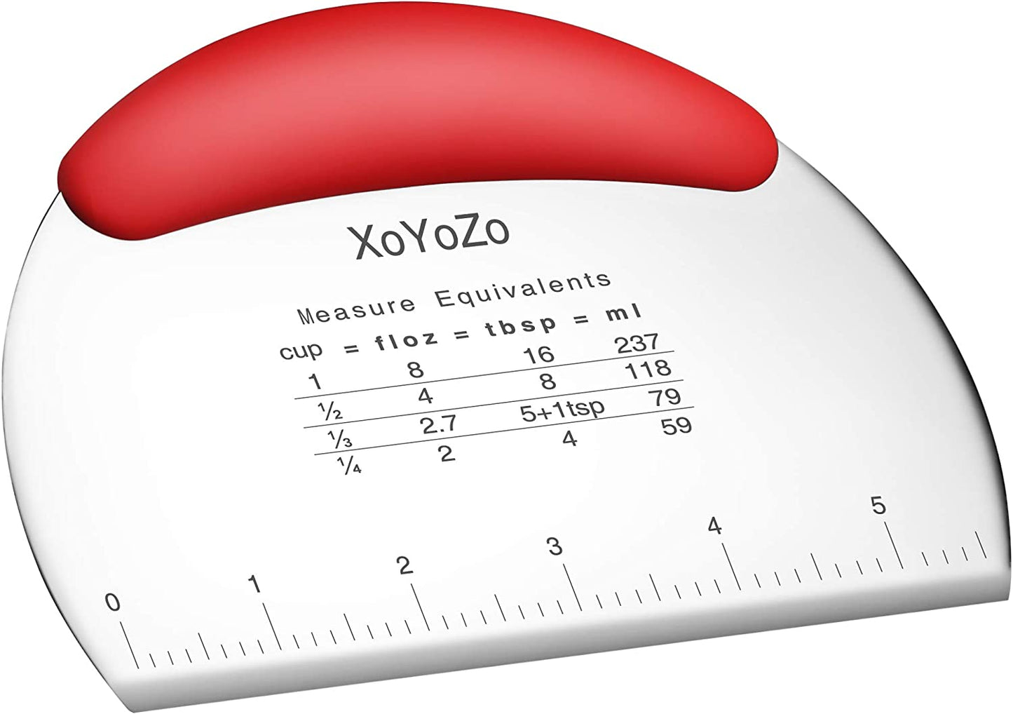 1 Pc Stainless Steel Dough Scraper Cutter with Non-Slip Rubber Grip – Red