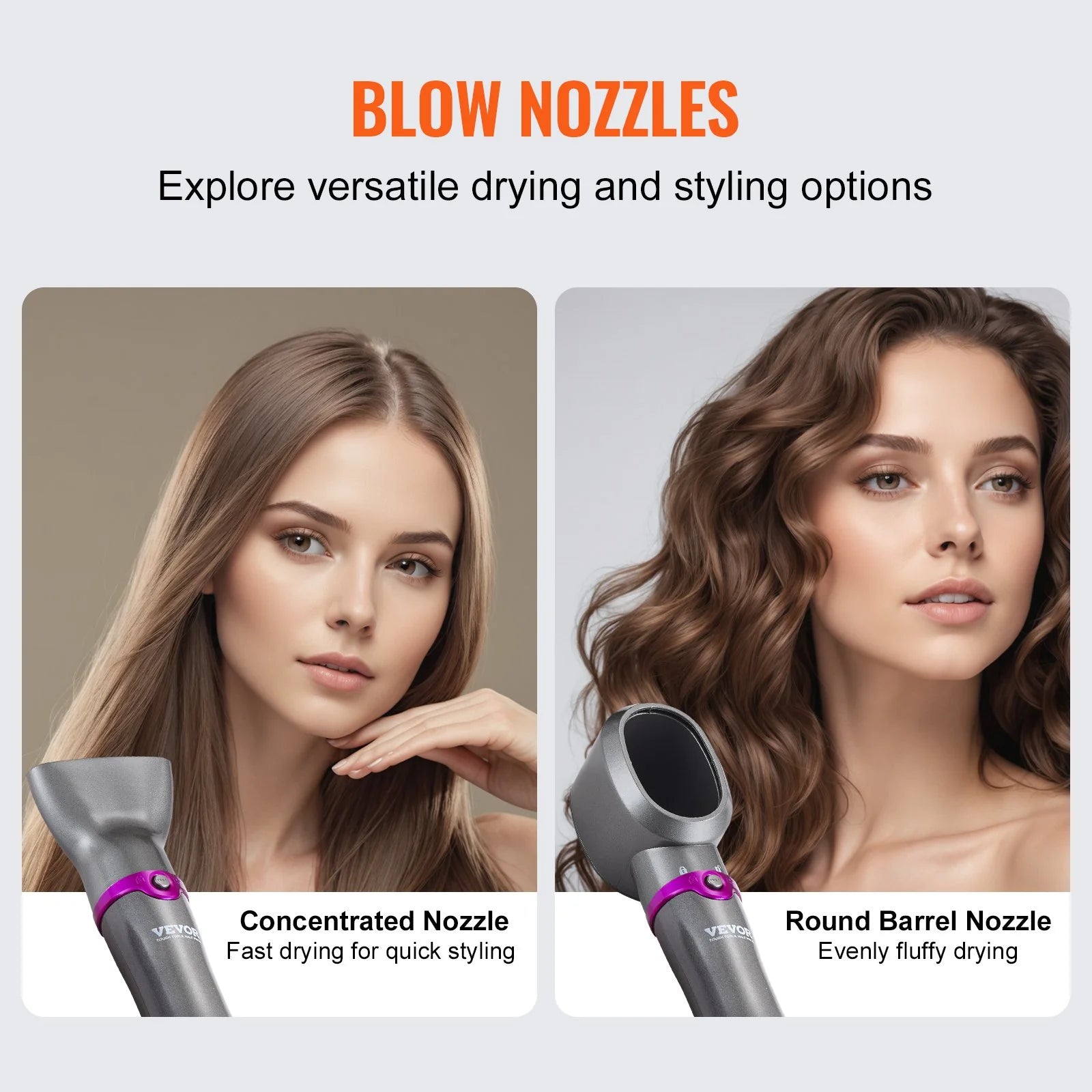 Vevor 5-in-1 Hair Dryer Brush & Styler with Negative Ions