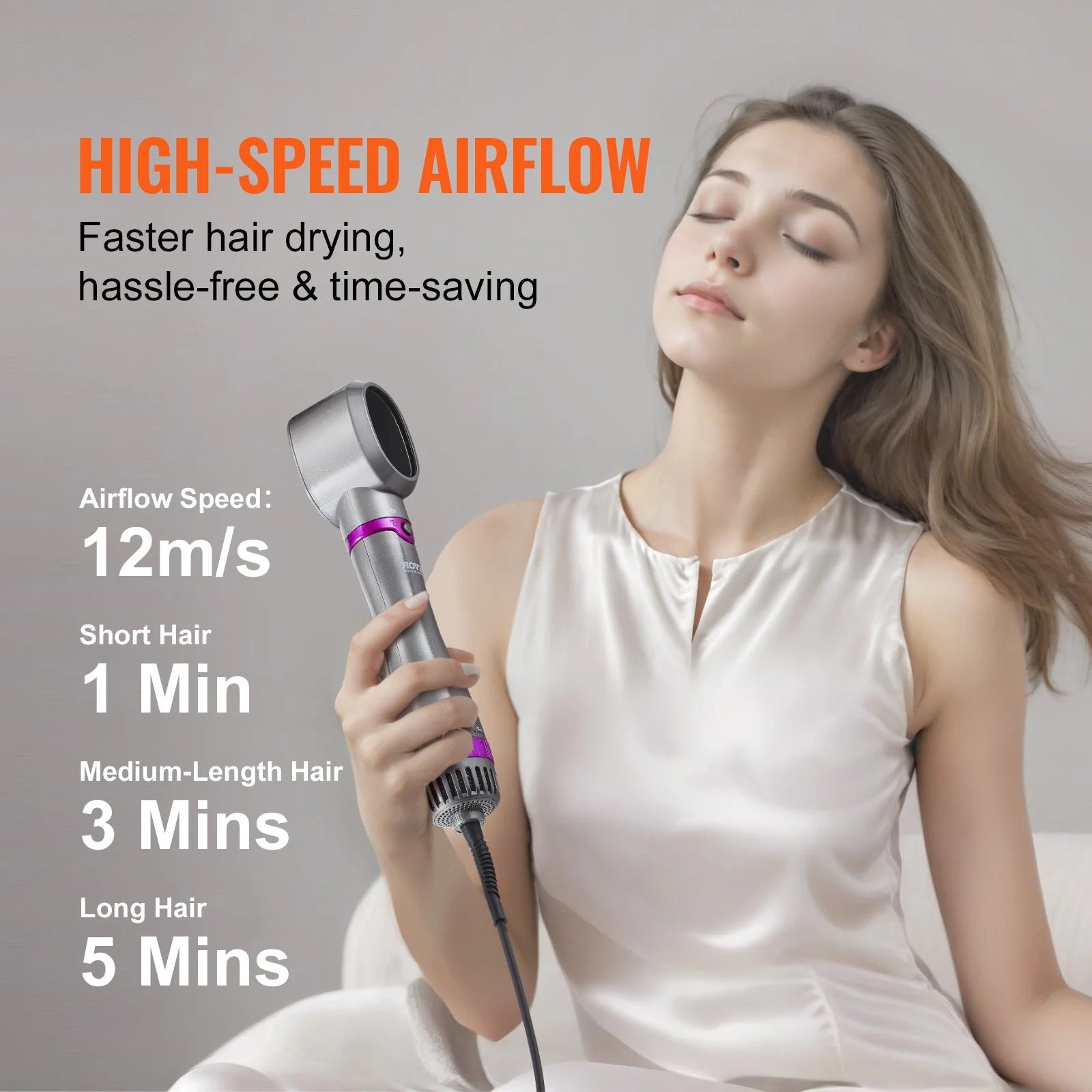 Vevor 5-in-1 Hair Dryer Brush & Styler with Negative Ions
