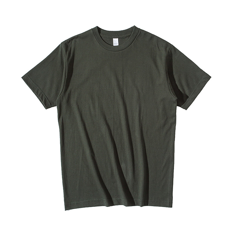 Heavy Weight 250G Thick White round Neck Short Sleeve T-shirt