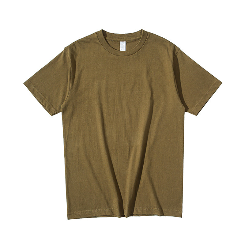 Heavy Weight 250G Thick White round Neck Short Sleeve T-shirt