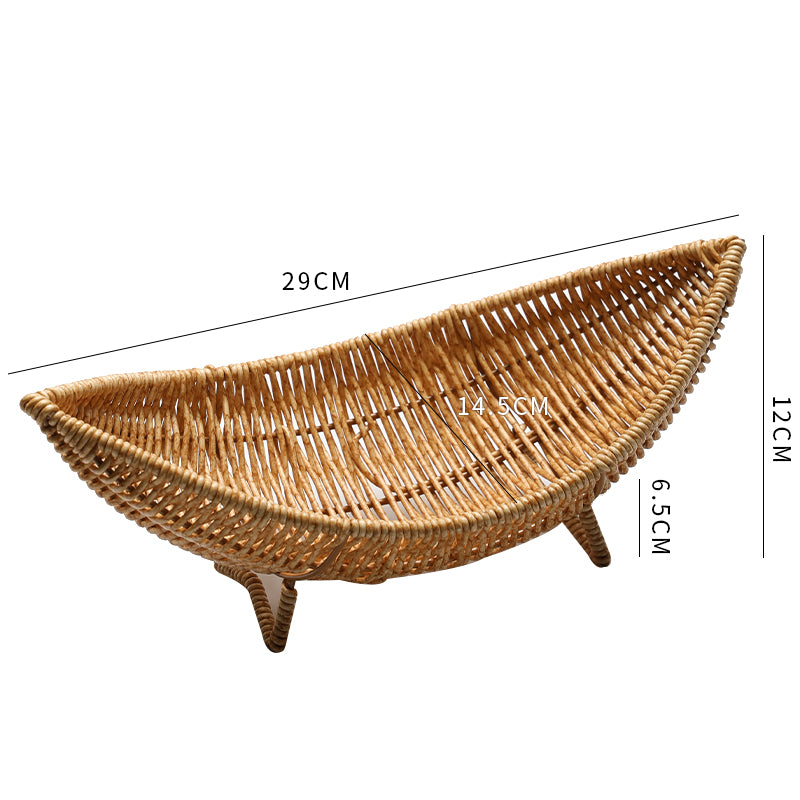 Japanese-Style Imitation Rattan Woven Restaurant Bread Simple Tea Tray