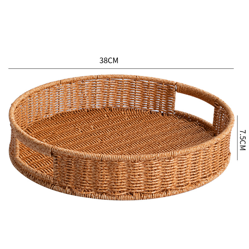Japanese-Style Imitation Rattan Woven Restaurant Bread Simple Tea Tray