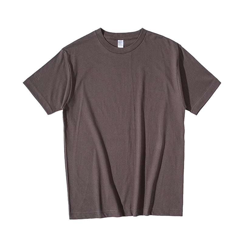 Heavy Weight 250G Thick White round Neck Short Sleeve T-shirt