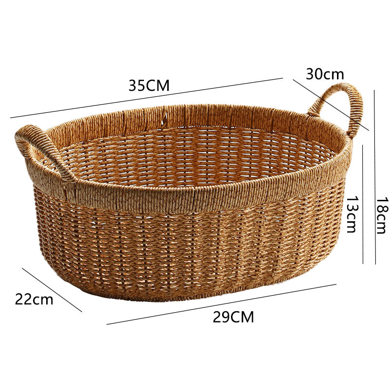 Japanese-Style Imitation Rattan Woven Restaurant Bread Simple Tea Tray