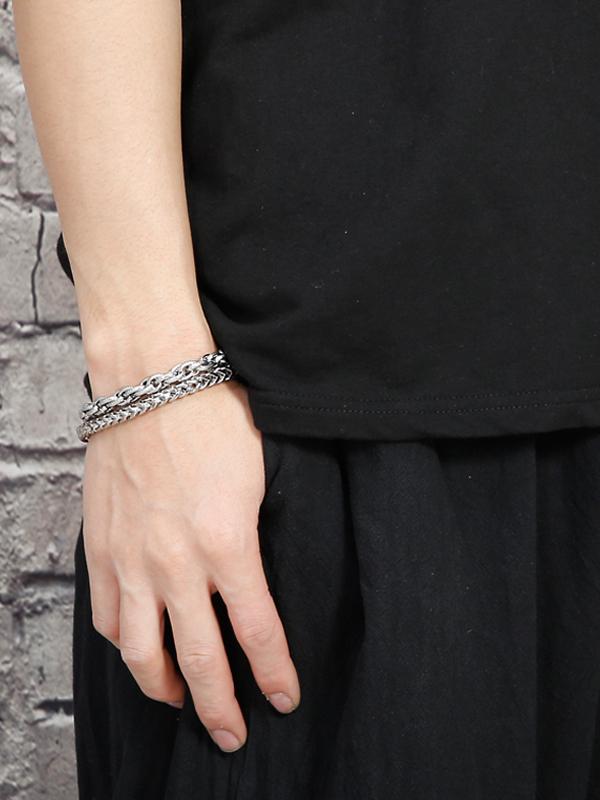 Retro Titanium Steel Double-Layer Men's Bracelet