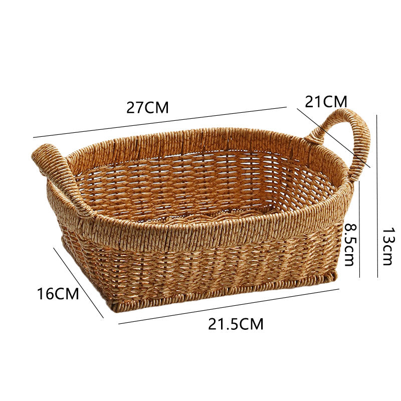 Japanese-Style Imitation Rattan Woven Restaurant Bread Simple Tea Tray