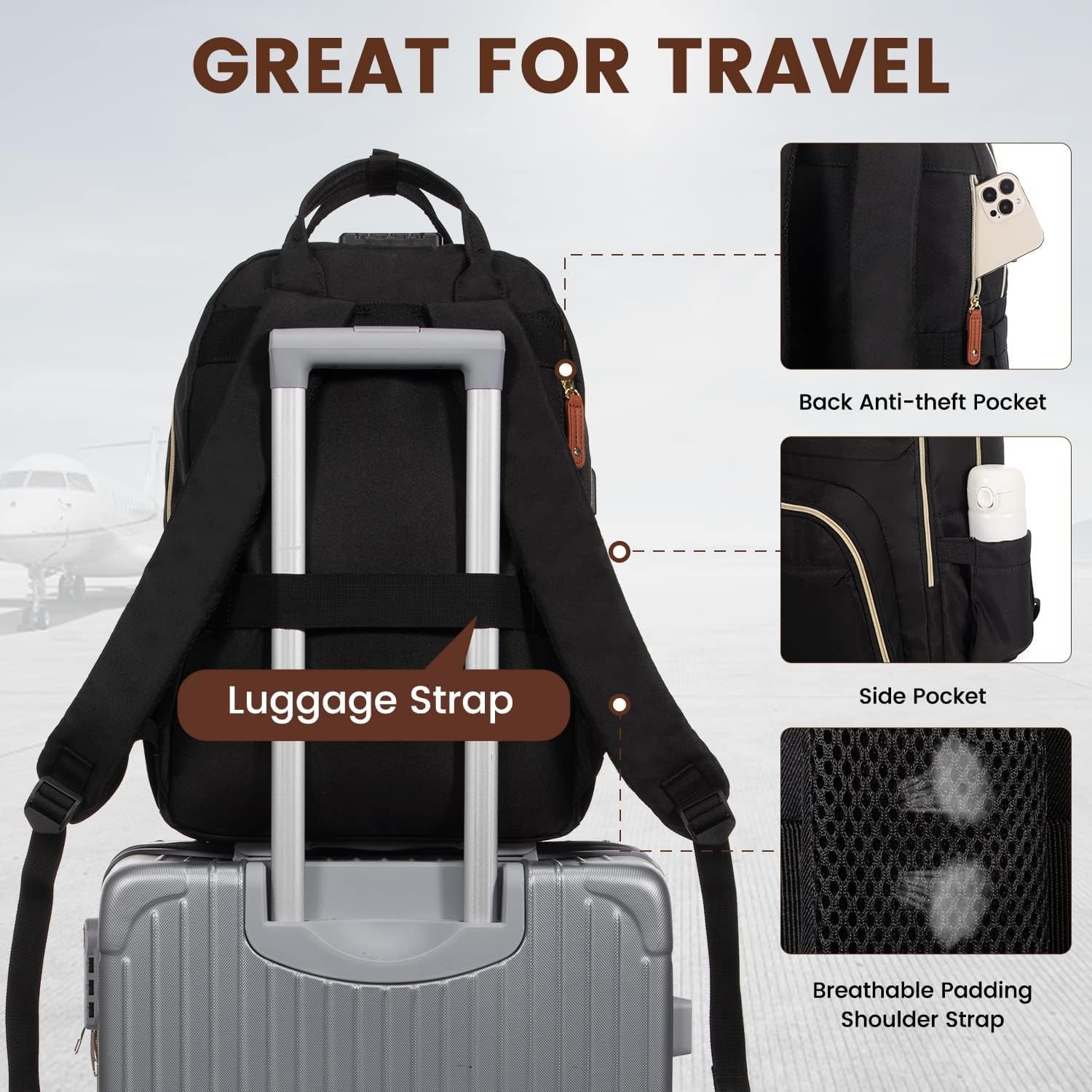 anti theft business laptop backpack qingdao Laptop Anti-Theft Backpack for Women – Pure Yireh