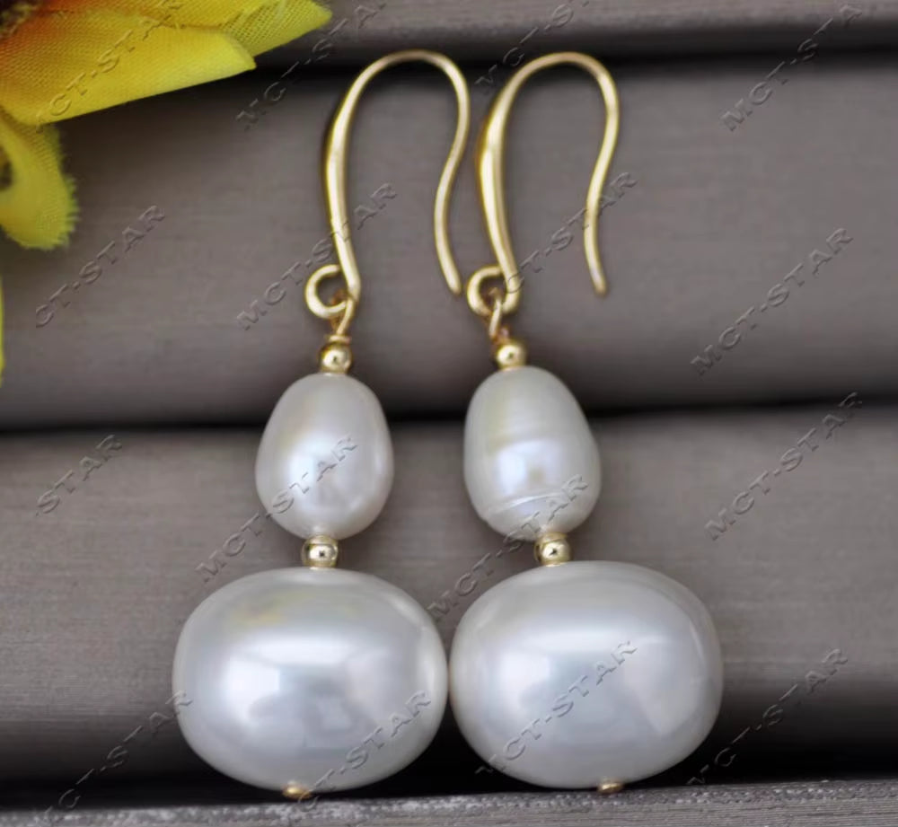 Z12456 22'' White Egg Shell Pearl Baroque Citrine Amethyst Aquamarine Necklace