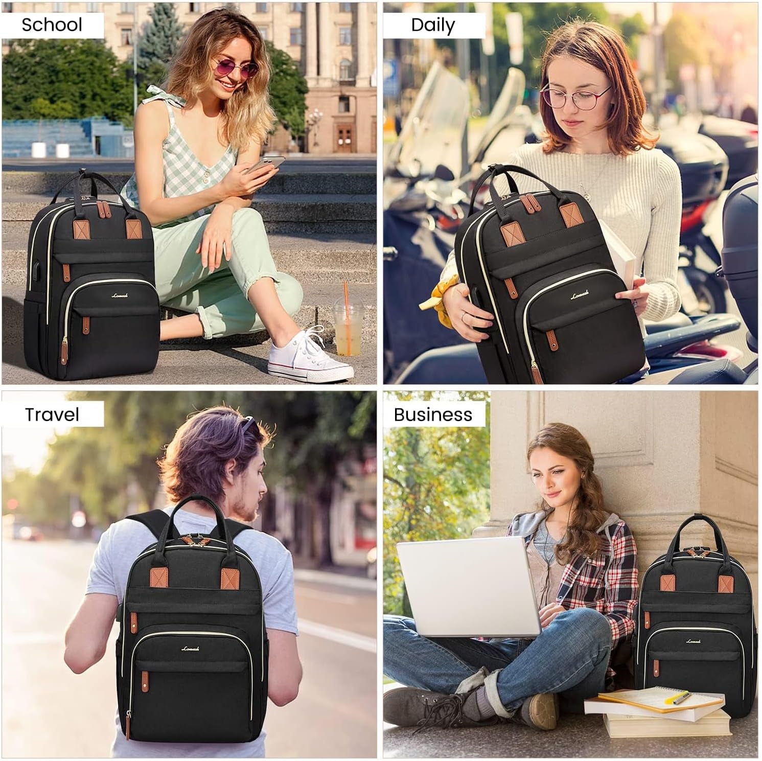 anti theft mens womens laptop notebook backpack Laptop Anti-Theft Backpack for Women – Pure Yireh